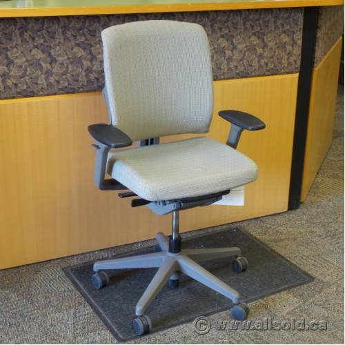 Allsteel Relate Beige Mid Back Task Chair w Adjustable Arms Allsold